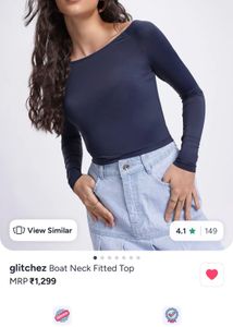 Cute Navy Blue Long Sleeve Crop Top