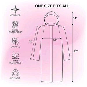 Pink Transparent Raincoat Rainwear
