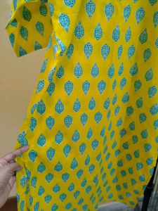 Very Beautiful Yellow Kurti Plazo Set