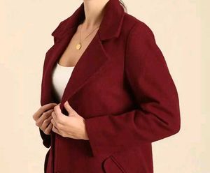 Chic Maroon Long Coat