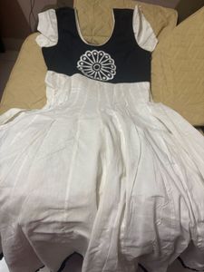 Elegant White &amp; Black Kurta Set- never used