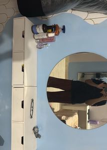 White Bathroom Organizer with Mirror