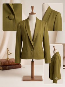 Chic Olive Green Blazer (Khaki)