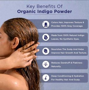 For black Hair- Bio Organic Indigo 🌿 powder
