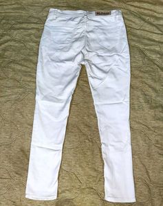Classic White Straight Leg Jeans