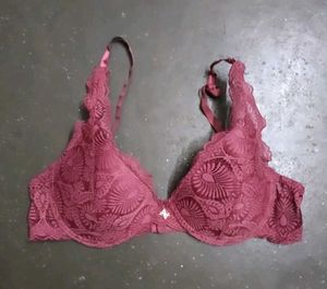 Burgundy Lace Bra