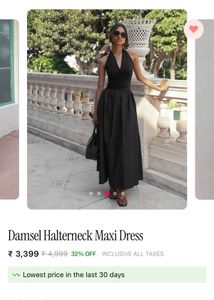 Classic Black Halter Neck Dress