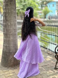 Lavender Organza 2 Piece ( Sharara And Top)