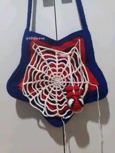 Handmade Spiderman Crochet Bag