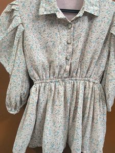 Floral Puff Sleeve Blouse