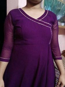 Beautiful Purple Anarkali Kurta
