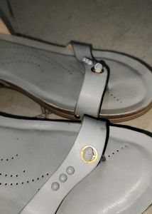 Grey Thong Strap Sandals