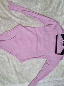 Zara Pink Long Sleeve Bodysuit - Size M
