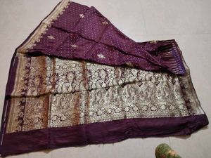 Elegant Purple Banarasi Saree