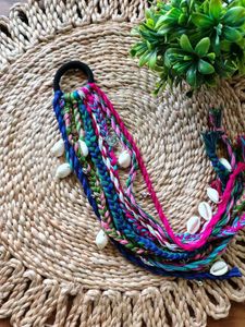 Braided Hair Tie with Shells