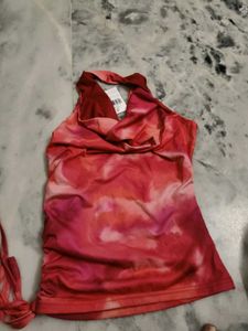 Tie-Dye Halter Neck Top