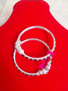 Elegant Silver Bangles Set