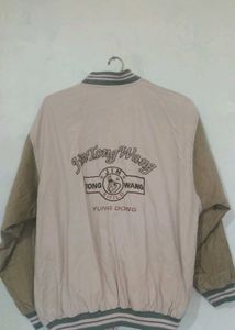 Classic Beige Bomber Jacket