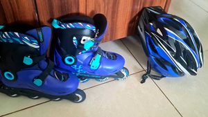 Oxelo Roller Skates with Helmet