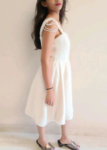 Fur White Dress
