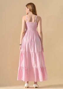 Pink Striped Maxi Dress