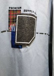Men's Light Blue Graphic Sweatshirt XXL