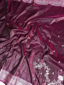Banarsi Satin Silk With Embroidery Work Saree