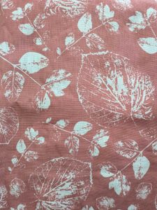 Men's Pink Leaf Print Short kurta
