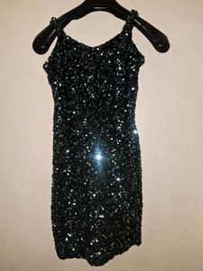 Sparkly Black Mini Dress