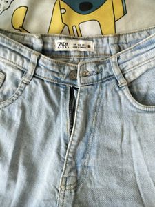 Light Wash Wide Leg jorts