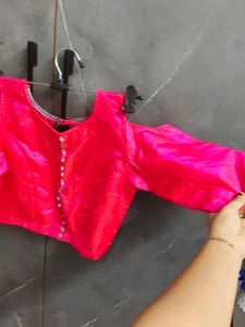 Vibrant Pink Cold Shoulder Blouse