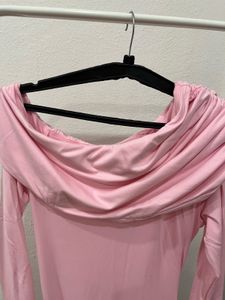 Chic Off-Shoulder Pink Dress