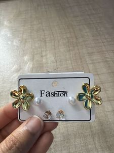 Set of 3 Pairs Fashion Earrings