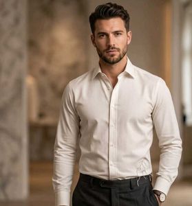 Men's Classic Cream Dress Shirt