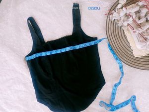 Black Corset Style Tank Top