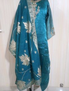 Teal Kurta Set with Dupatta