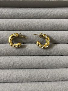 Gold Crystal Hoop Earrings