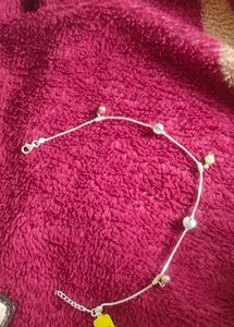 92.5 Silver Anklet(Gold, Rose gold Polished)