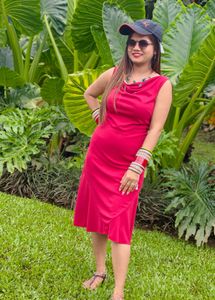 Chic Red Sleeveless Dress