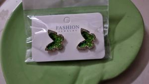 Enchanting Green Butterfly Earrings