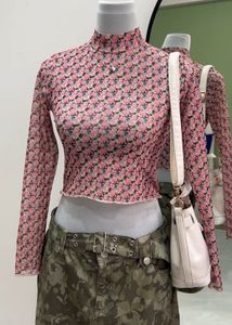 Rare Find Sheer Mock Neck Crop Top