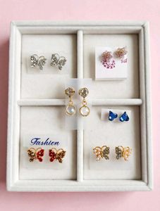 Assorted Butterfly & Gemstone Earrings Set