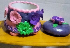 Small Cover Pot Cum Earing Box