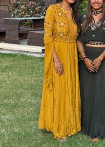 Yellow handwork gown Gow
