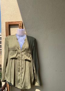 Forever 21 Green Long Sleeve Top