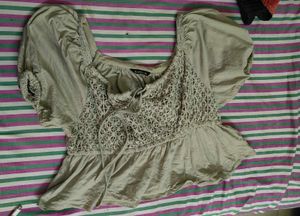 Boho Lace Peplum Top