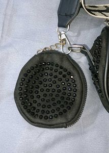 Sparkling Black Crossbody Bag