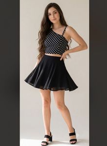 Chic Polka Dot One Shoulder Top