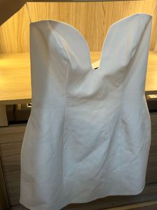 NEW ZARA Elegant White Strapless Mini Dress