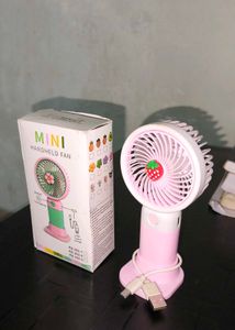 Cute Mini Handheld Fan with Strawberry Design